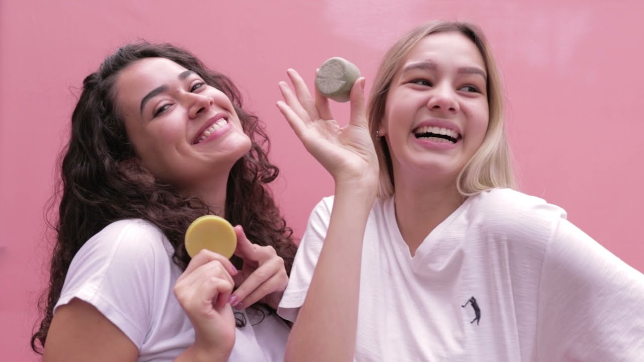 Shampoo e condicionador sólidos Tropicália - Vegano, natural e 100% livre de plásticos.