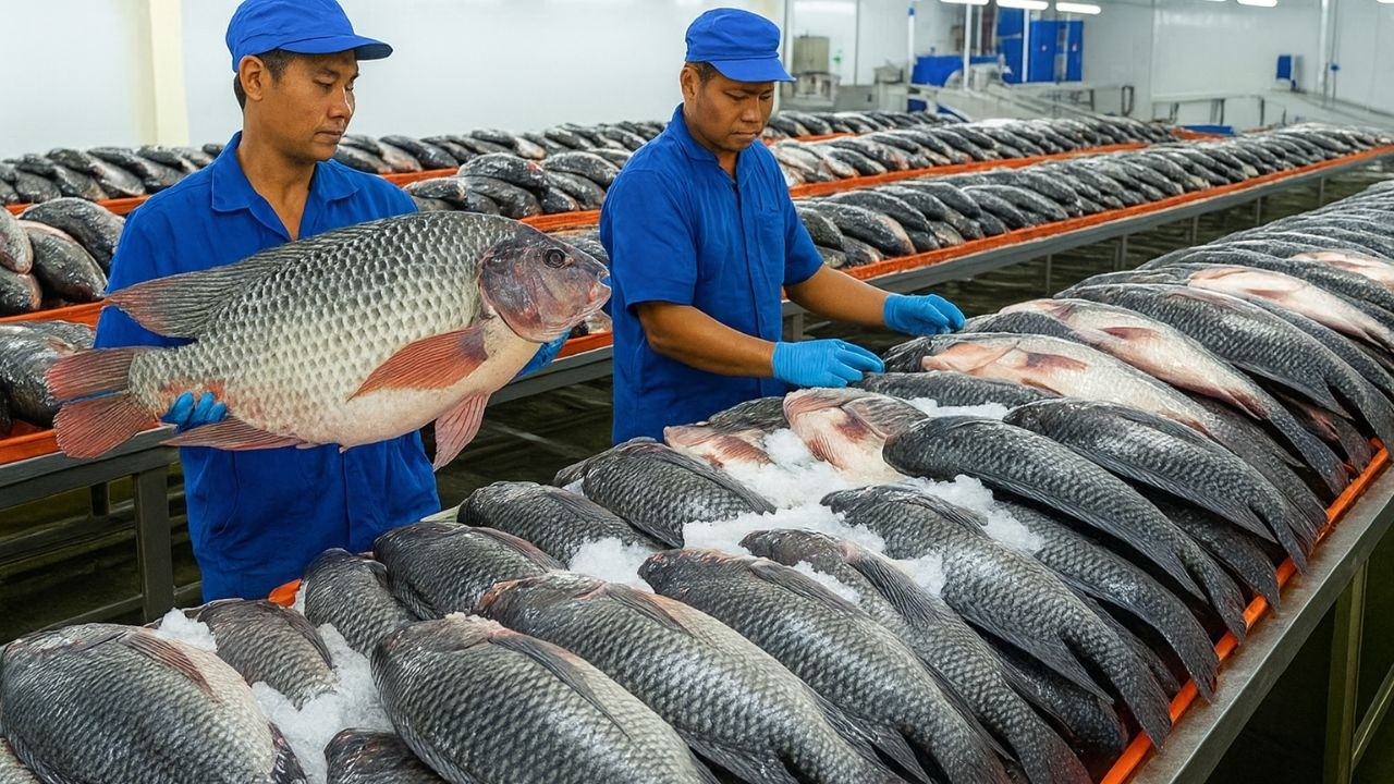 Bí Mật Trang Trại Cá Rô Phi Khổng Lồ: Mỗi Ngày Thu Hàng Tấn Cá Tươi!