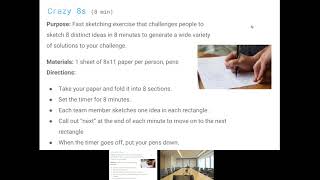 Mobile Design Sprint Workshop - Sketch And Decide Phase Profile