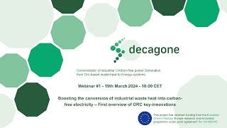 DECAGONE webinar #1: First overview of ORC key-innovations