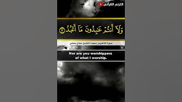 تلاوة خاشعة مريحه للقلب 💖سورة الکافرون - القارئ صلاح مصلي