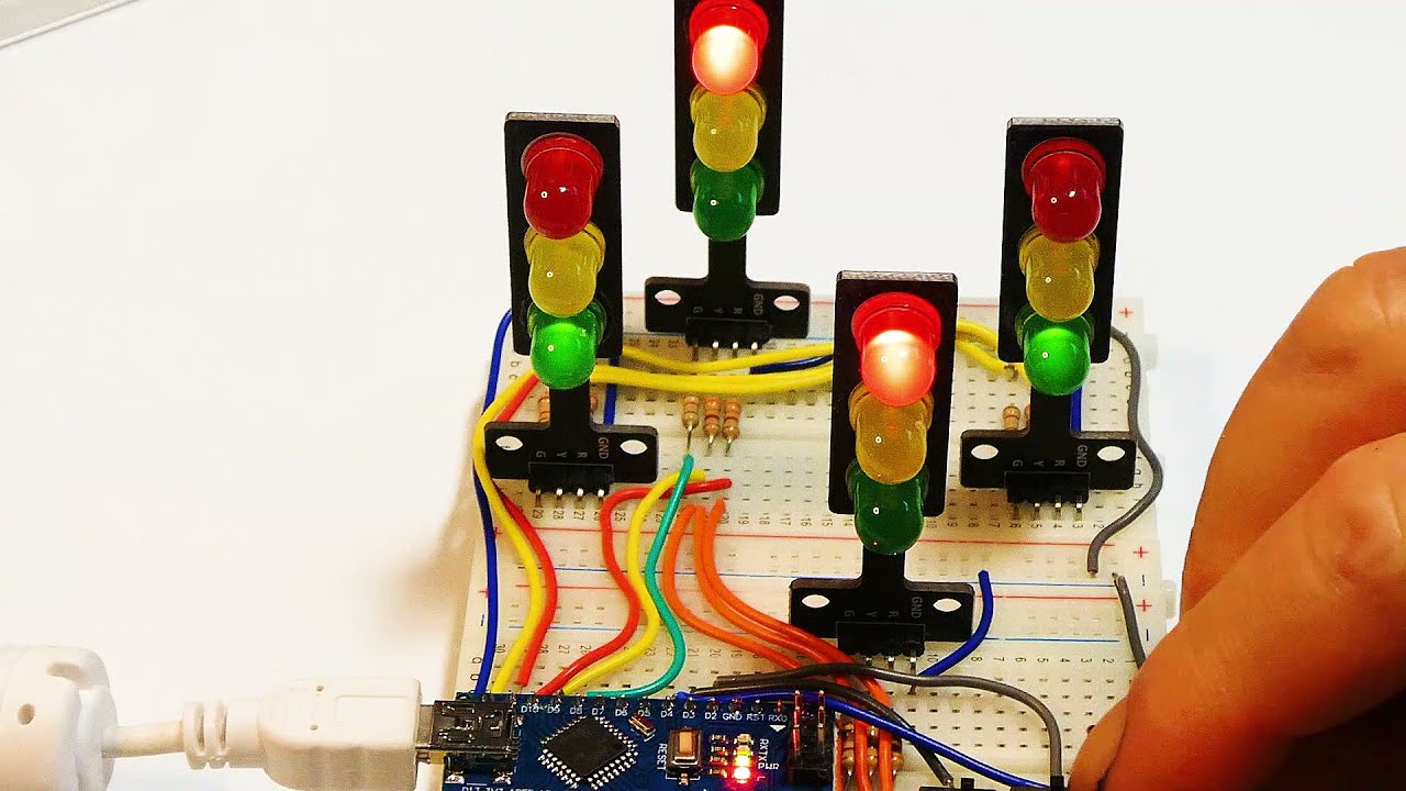 Download Arduino Verkehrsampel-Steuerung mit Nachtbetrieb