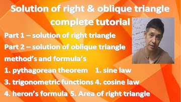 solution of right & oblique triangle complete tutorial