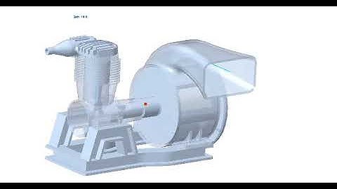 PTC Creo 4.0 - Assembly with Mechanism - Blower engine