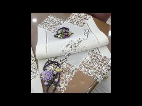 مفارش الكروشيه مع القماش