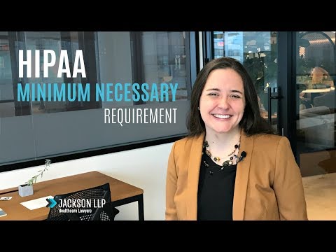 ვიდეო: რა არის Hipaa-ს მინიმალური აუცილებელი მოთხოვნები?