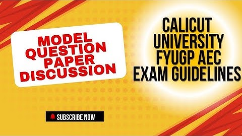 How to write your FYUGP Calicut University AEC exams | Complete Guidelines