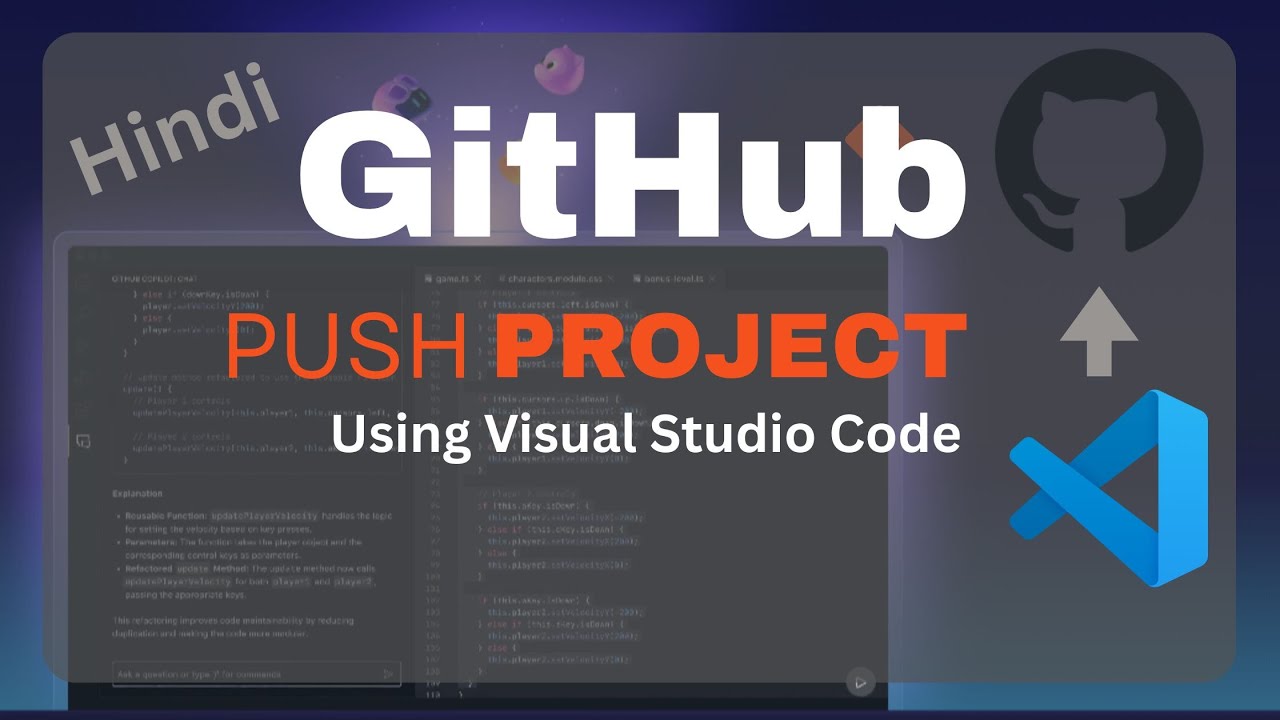 Upload Project Code to GitHub Using Visual Studio Code (2025) Hindi ...