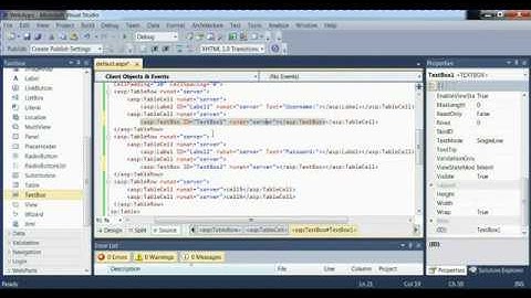 visual studio 2010 aspx cs textbox