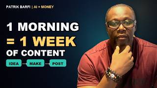 One Morning. One AI Tool. A Month of Content. What’s Your Excuse?