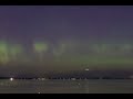 Timelapse of northern lights over Grand Traverse Bay