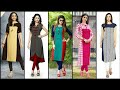 Stylish And Trendy Designer Plain And Print Designing Kurta/Kurti Dress Design