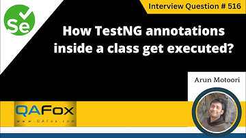How testng annotations inside a class get executed (Selenium Interview Question #516)