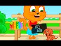 Cats Family in English - Looking for a toy thief Cartoon for Kids