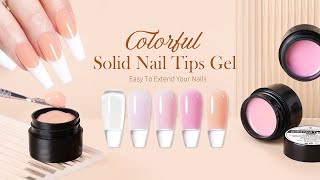 Colorful Solid Nail Tips Gel I BORN PRETTY