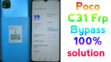 Poco C31 Frp Bypass 100% solution work