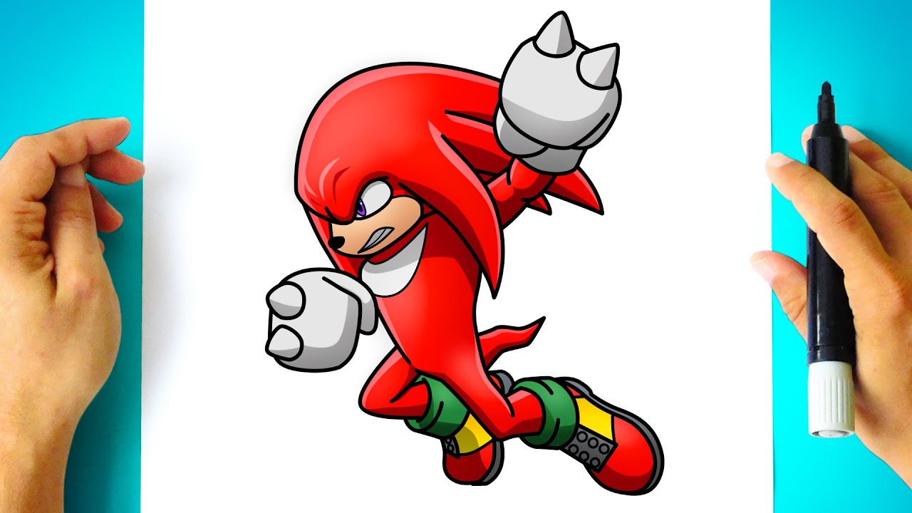 Como DESENHAR o KNUCKLES do SONIC 2 - Cómo DIBUJAR a KNUCKLES de SONIC 2 -  DRAWING KNUCKLES SONIC 2 - thptnganamst.edu.vn