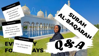 Q&A on my Story with Surah Al Baqarah