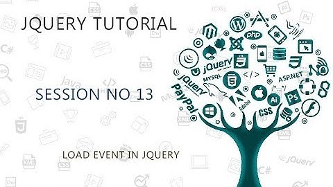 JQUERY TUTORIAL FOR BEGINNERS   13   LOAD EVENT IN JQUERY