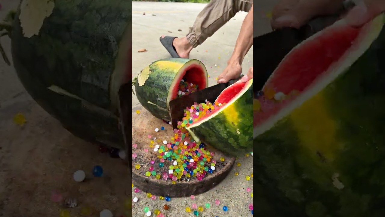 They Opened a Melon and Found HUNDREDS of Colorful Eggs Inside! 🥭🥚