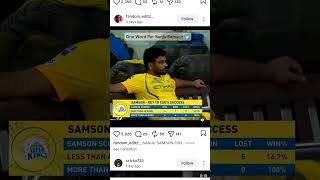 Sensational Samson key player of csk #ipl #cskfans #cricket #viralshorts