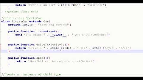 PHP - Object Oriented Programming - Inheritance