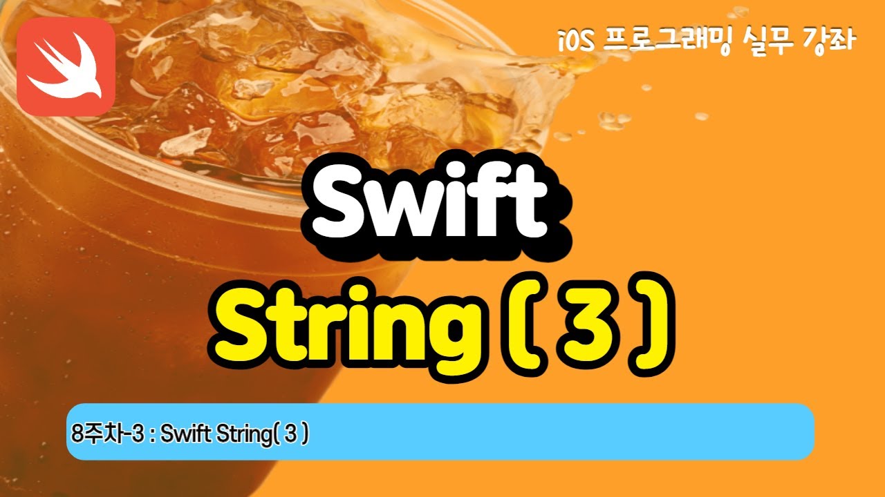 swift 문법 2022 iOS 8-3 Swift문법(String 3)