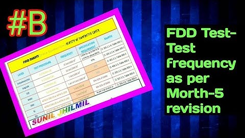 FDDTEST-Test frequency as per Morth-5 revision #FDDTEST #FIELDDENSITYTEST #SUNILJHILMIL