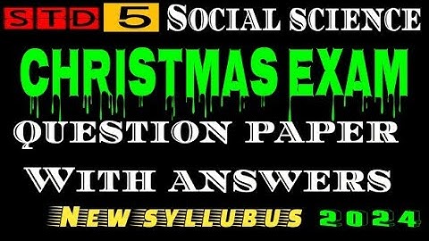 Class5 Social Science Christmas Exam Question paper|class5 Social Science Annual exam| class5 social
