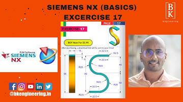 Siemens NX Basic Exercise 17 | Part Modelling | Mechanical Engineering | BK Engineering