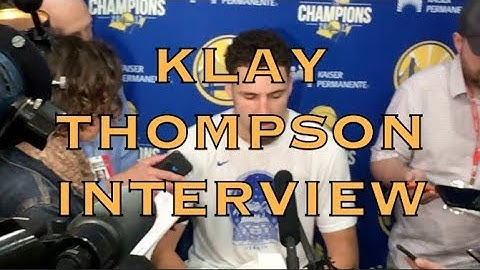 Entire KLAY THOMPSON interview from practice in Oakland, day before 2018 WCF G3