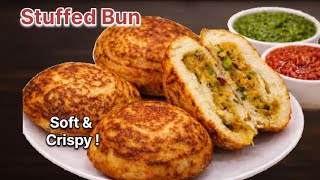 मिनटों में बनाएँ हेल्दी ब्रेकफास्ट | No Bread Sandwich | Soft,Crispy Bun Recipe, Easy Tiffen Recipe  screenshot 5