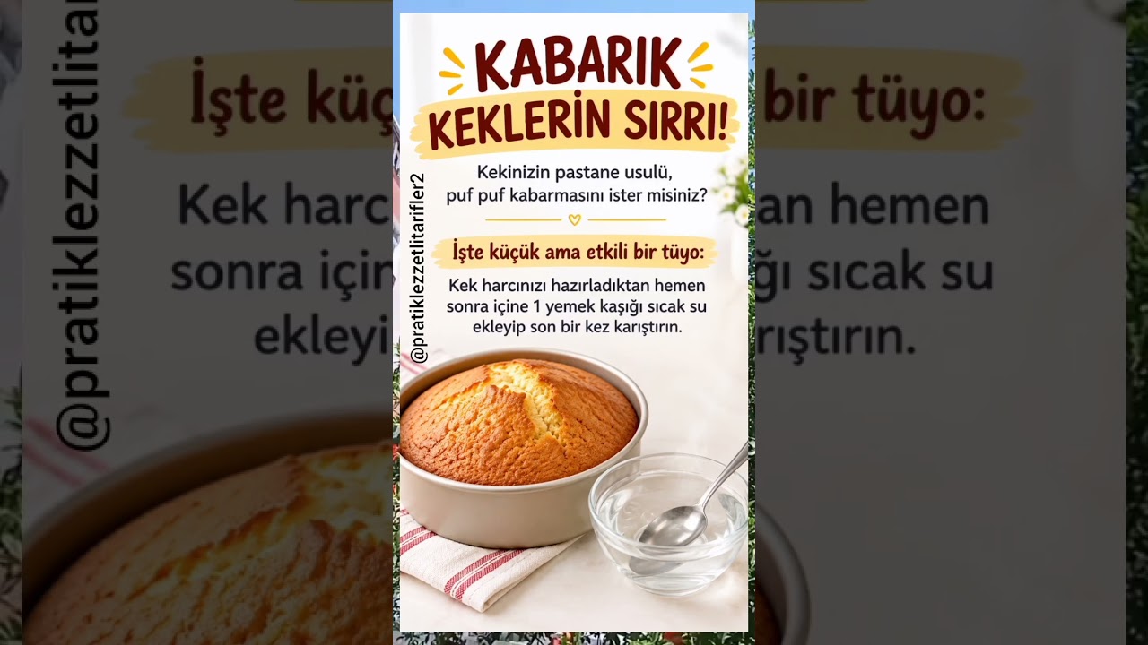 KABARIK KEKLERİN SIRRINI BİLİYORMUSUNUZ#pratiktarifler #kektarifleri#yemektarifleri#öneçıkar