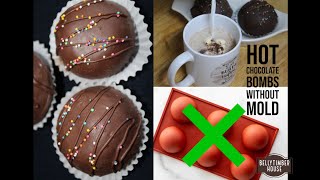 Hot Chocolate bombs Without Molds | Hot cocoa bomb recipe | DIY hot cocoa bomb Recipe | No Mold