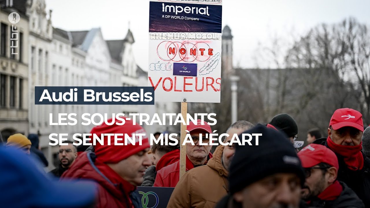 Audi Brussels : les sous-traitants manifestent dans la capitale - RTBF Info
