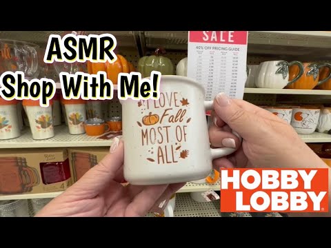 ASMR 🍁Hobby Lobby Walkthrough ✨ Shop With Me | Whispered Voiceover & Relaxing Vibes