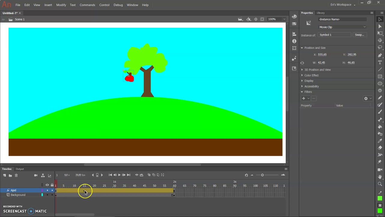 Cara membuat  animasi  apel yang jatuh dari pohon  YouTube