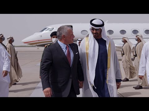 استقبله رئيس الدولة ملك الأردن يصل إلى البلاد