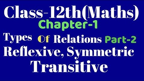Class 12 Maths, Reflexive, Symmetric, Transitive, Relations & functions, VKS Maths XII, NCERT