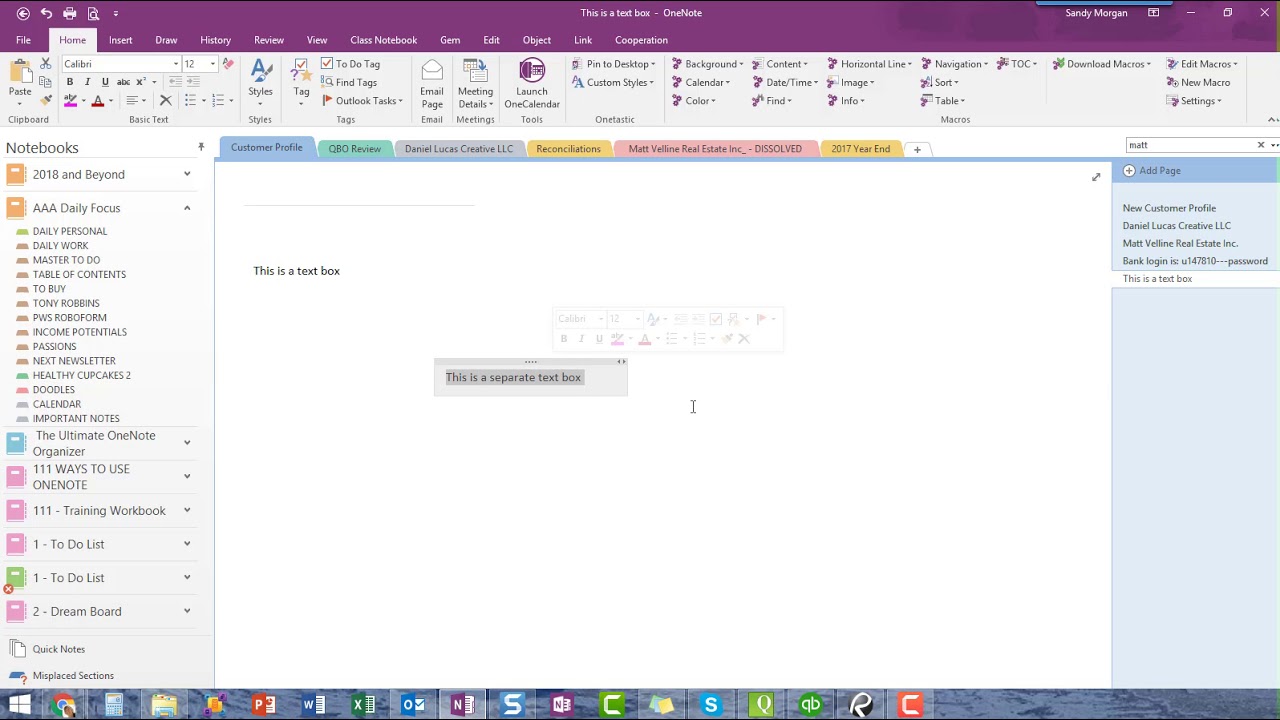 Combine Text Boxes In OneNote YouTube
