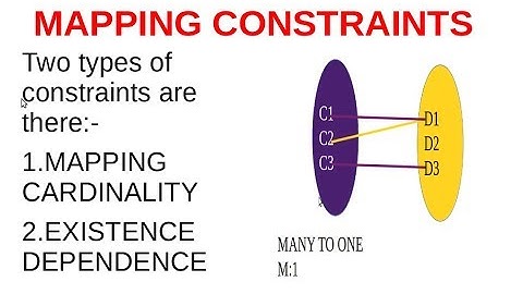 MAPPING CARDINALITY IN DBMS VIDEO