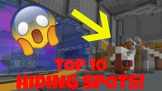 TOP 10 HIDING SPOTS! (Minecraft Murder Mystery)