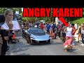 ANGRY KAREN TRIES TO KICK ME OUT OF CAR SHOW FOR NOTHING! (UNHINGED LADY)