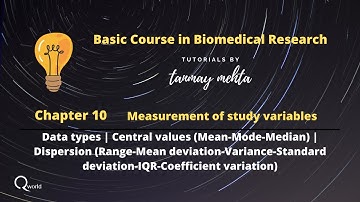 Basic course in Biomedical Research (BCBR): Chapter 10: Measurement of study variables