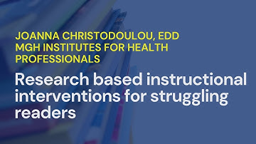 Research-Based Instructional Interventions For Struggling Readers (panel)