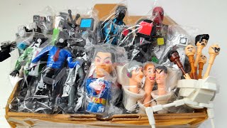 Unboxing 5 skibidi toilet monster vs speakerman,titan tv cameraman toys | satisfying asmr video screenshot 2