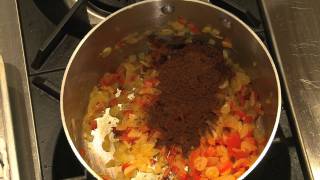 Sweet Potato Lentil Chili with Cinnamon Sour Cream