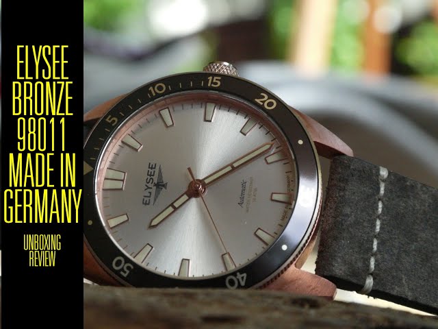 Elysee Bronze Automatic 98011 Made In Germany Watch | Unboxing e Review |  Valjoux Relogios - YouTube