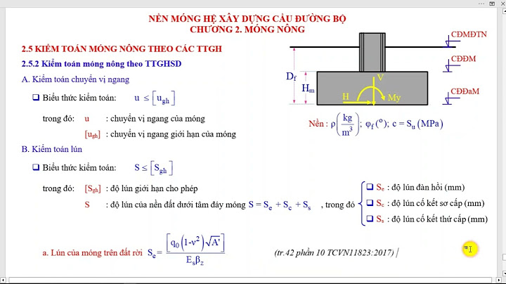 Tiính toán theo trạng thái giới hạn 1 là gì