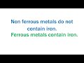 Ferrous and Non Ferrous material